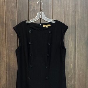 Alex Marie Black Double-Breasted Midi Dress